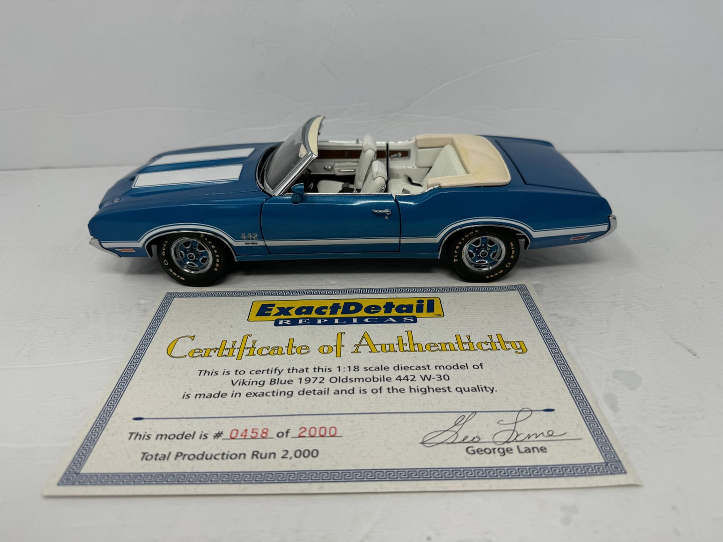 Exact Detail Replicas 1972 Oldsmobile 442 W-30 1:18 Diecast 458/ 2000