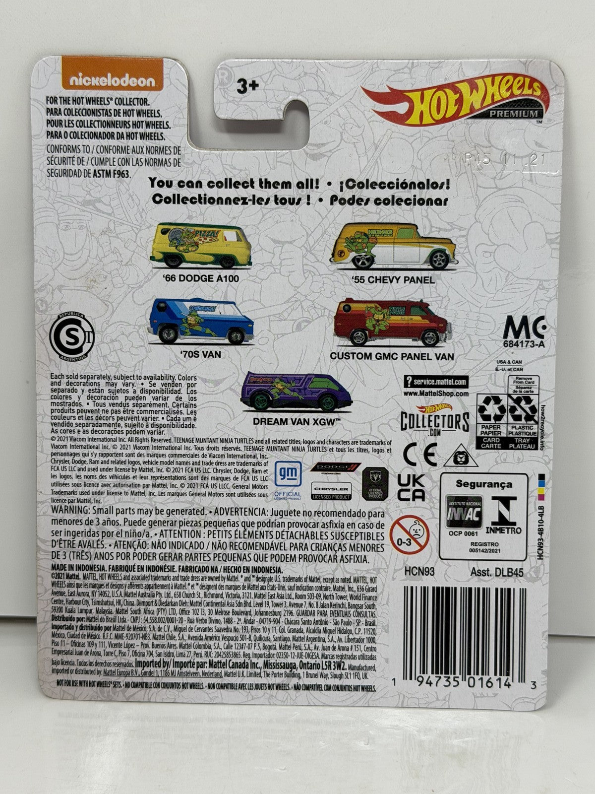 Hot Wheels Teenage Mutant Ninja Turtles Donatello Dream Van XGW 1:64 Diecast