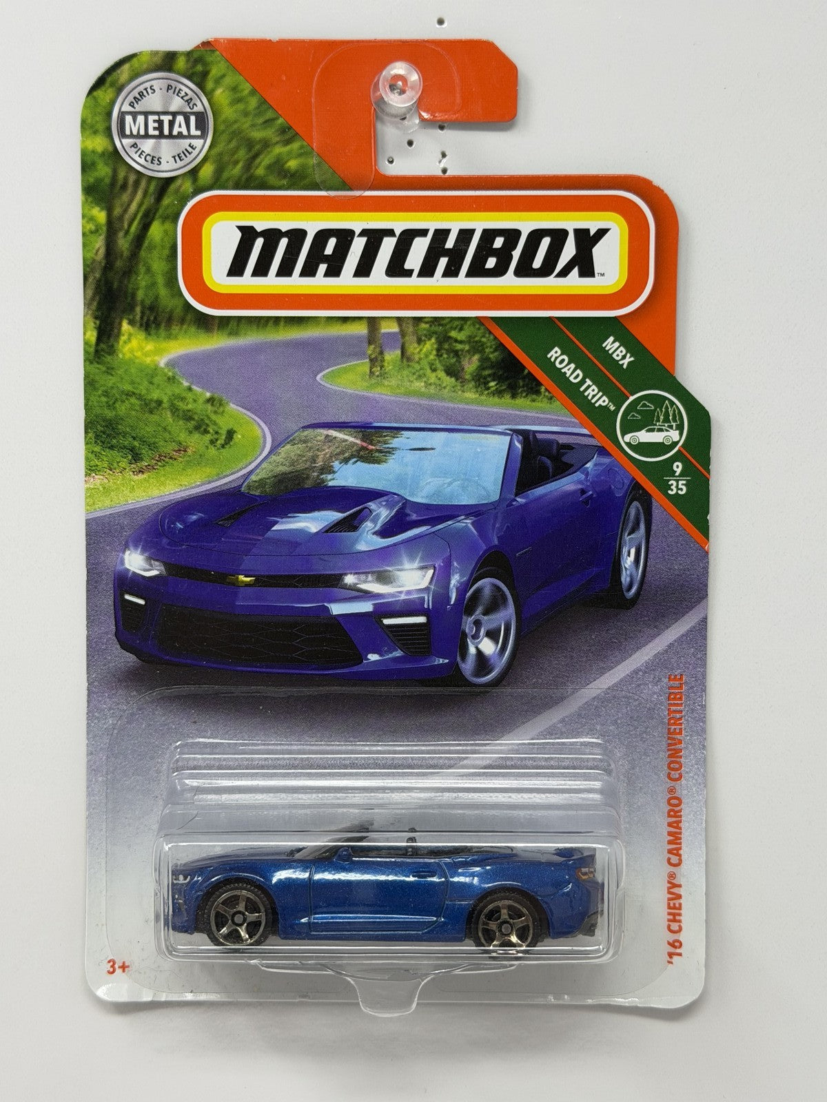 Matchbox Road Trip 2016 Chevrolet Camaro Convertible 1:64 Diecast Blue