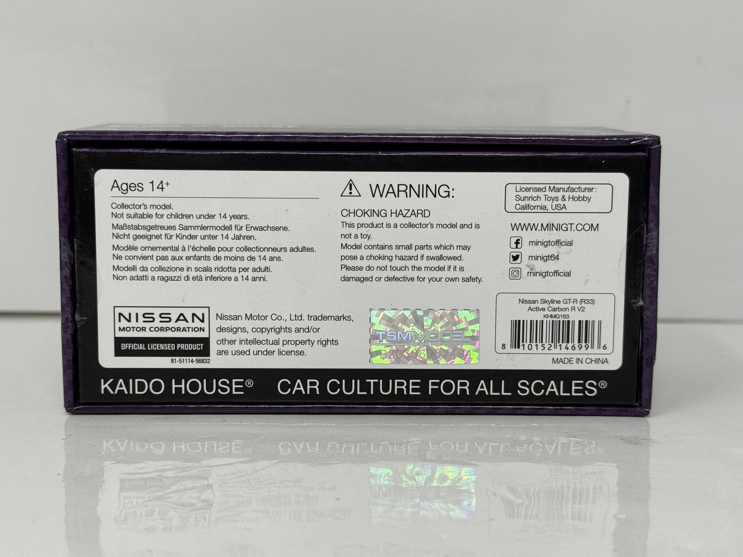 Kaido House MINI GT Nissan Skyline GT-R (R33) Active Carbon R V2 1:64 Diecast