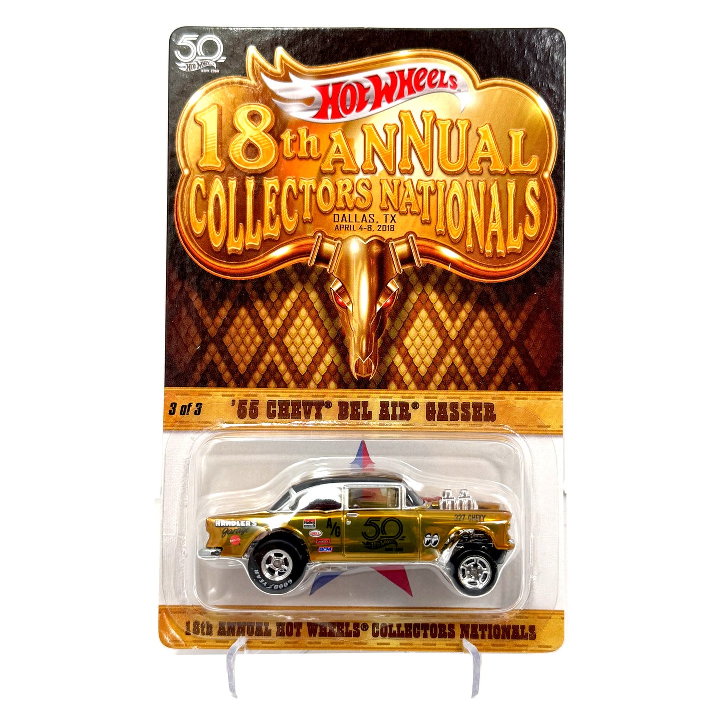 Hot Wheels 2018 18th Collectors Nationals 1955 Chevy Bel Air Gasser 1:64 Diecast