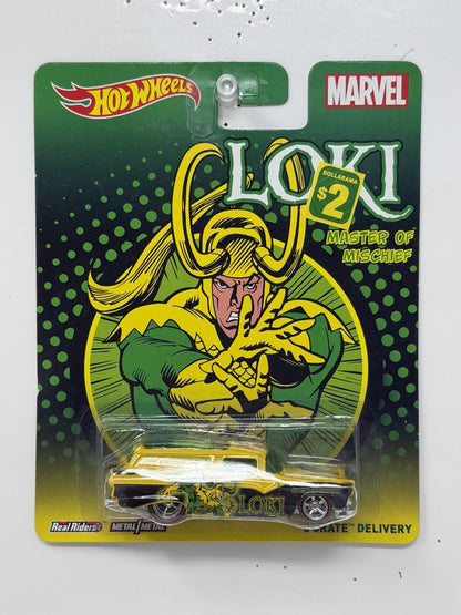 Hot Wheels Marvel Loki 8 Crate Delivery 1:64 Diecast Real Riders