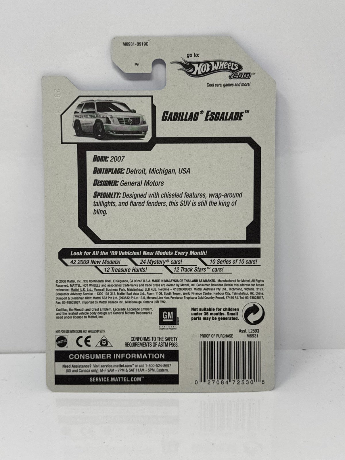 Hot Wheels All Stars Cadillac Escalade 1:64 Diecast Factory Sealed