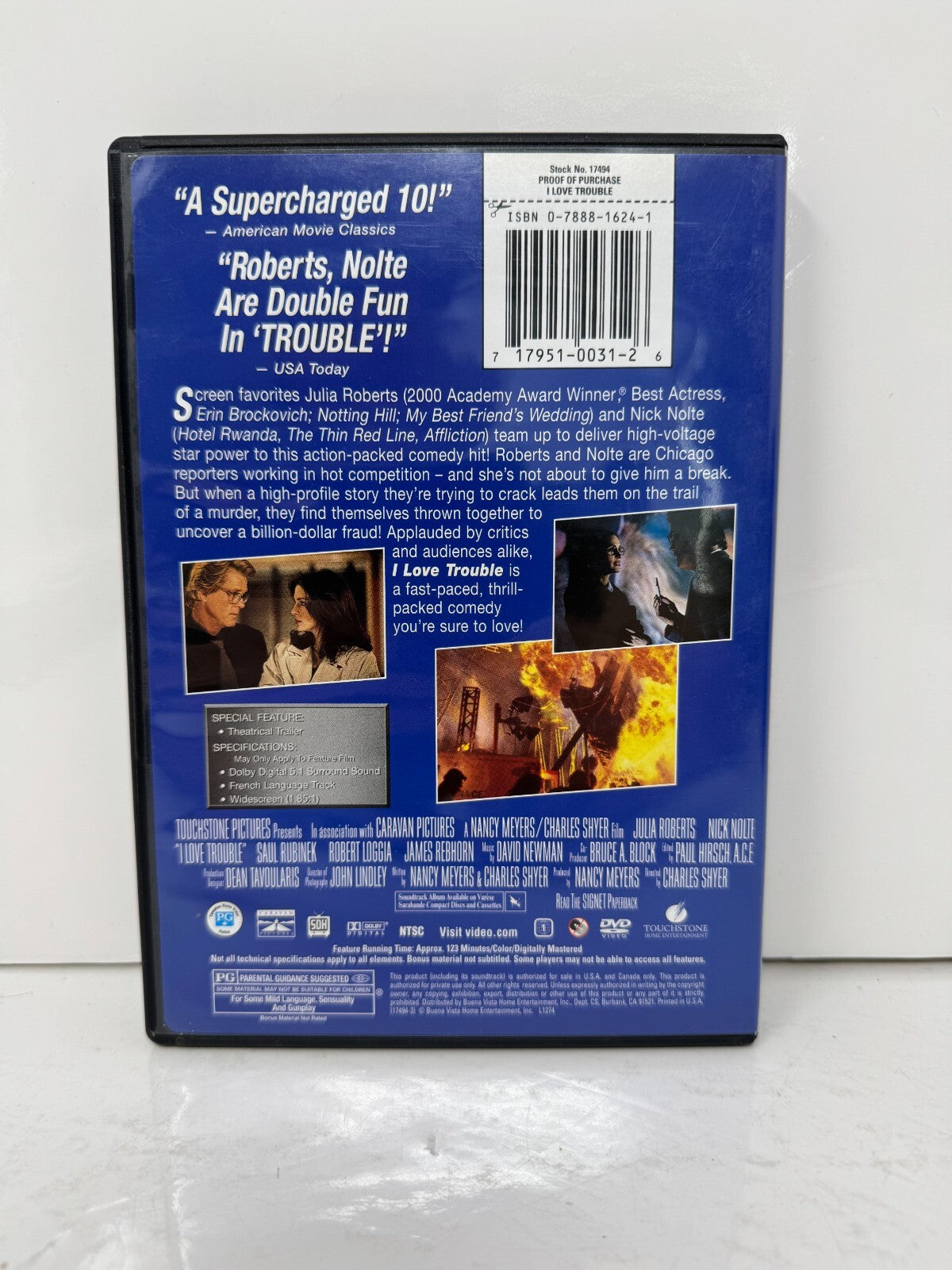 I Love Trouble (DVD) Romance Good Condition!!!