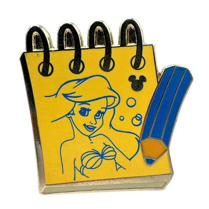 WDW Disney Character Sketch Pads Ariel Hidden Mickey Trading Pin DC1S11