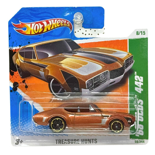 Hot Wheels Treasure Hunts 1968 Olds 442 1:64 Diecast Short Card
