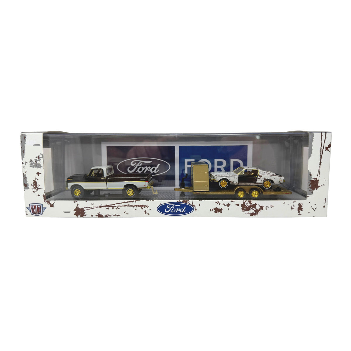 M2 Machines 1972 Ford F-250 Ranger & 1968 Ford Mustang GT CHASE 1:64 Diecast