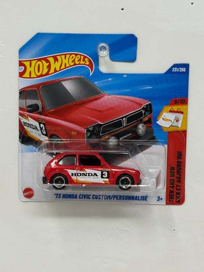 Hot Wheels Then and Now 1973 Honda Civic Custom 1:64 Diecast Short Card