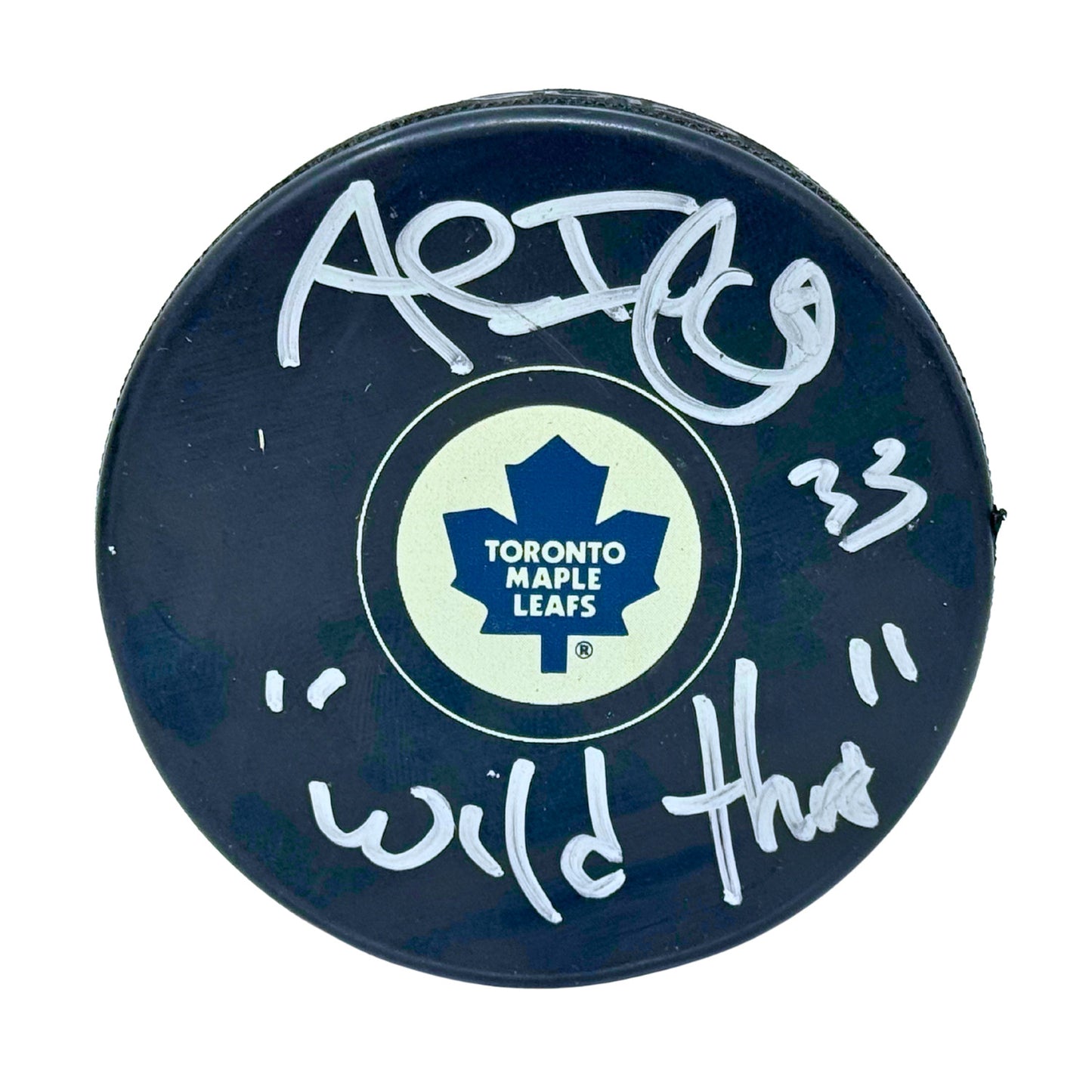 Al Iafrate Toronto Maple Leafs Signed NHL Autograph Puck Silver Auto
