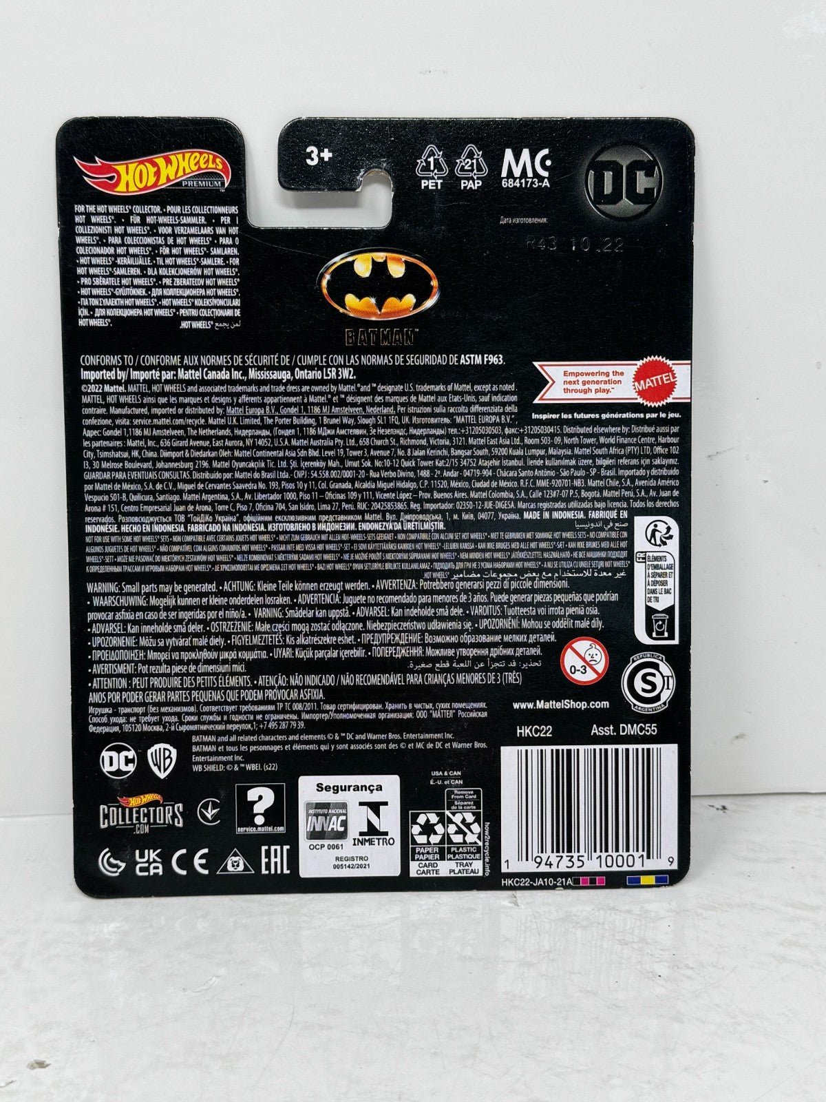 Hot Wheels Premium DC Batman 1989 Batmobile 1:64 Diecast