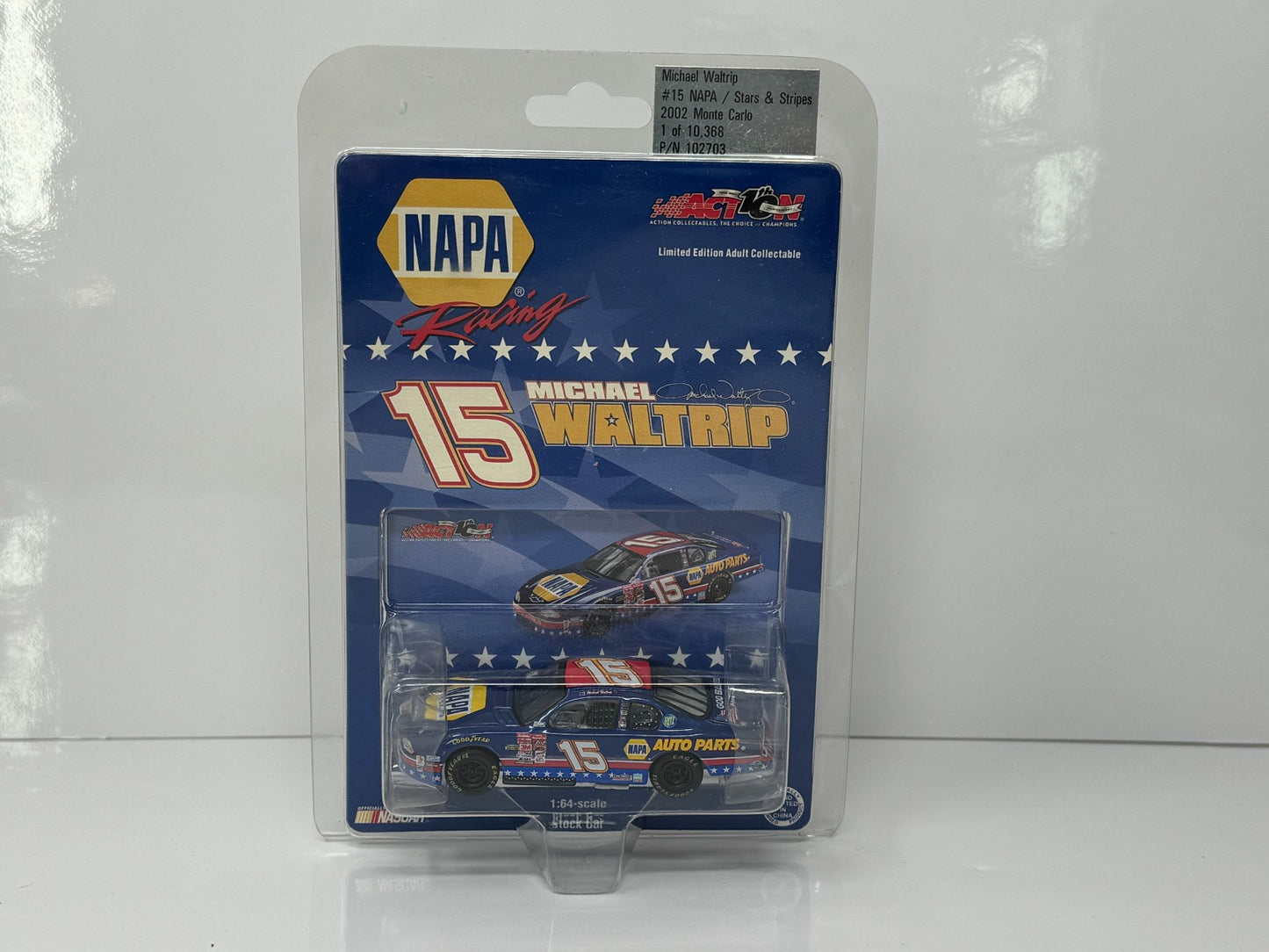 Action Nascar #15 Michael Waltrip NAPA Stars & Stripes Monte Carlo 1:64 Diecast