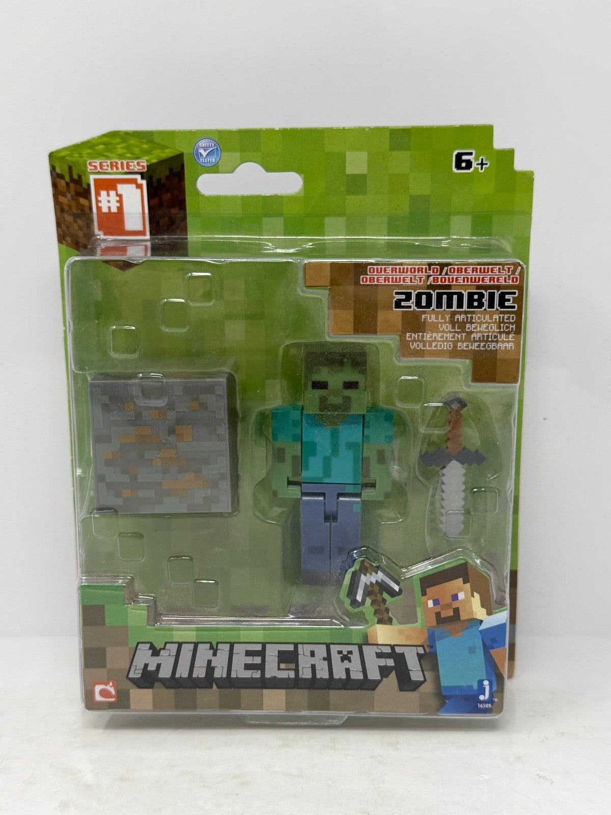 Minecraft Overworld Zombie Action Figure - Jazwares Series #1 - New Sealed