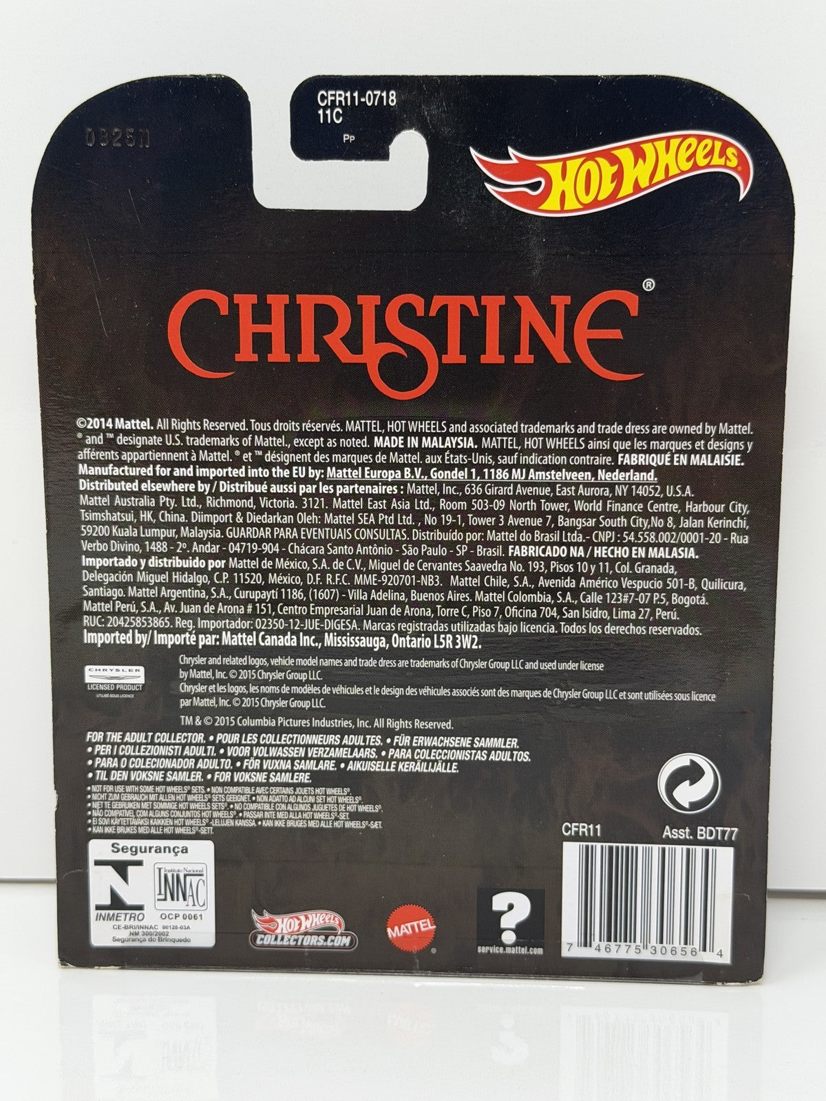 Hot Wheels Retro Entertainment Christine 1958 Plymouth Fury 1:64 Diecast Red