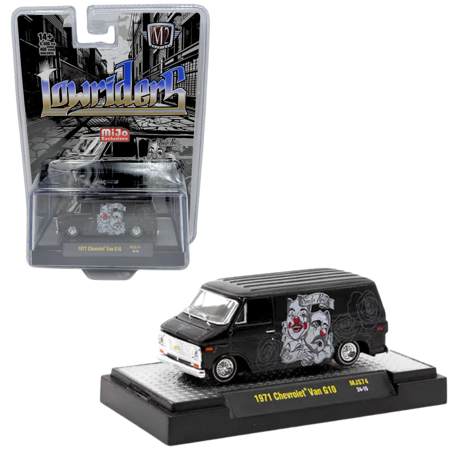 M2 Machines Lowriders 1971 Chevrolet Van G10 Smile Now Cry Later MiJo 1:64 Diecast