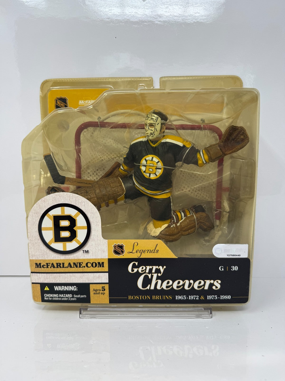 McFarlane NHL Legends Gerry Cheevers Boston Bruins Legends Series 1 Figure