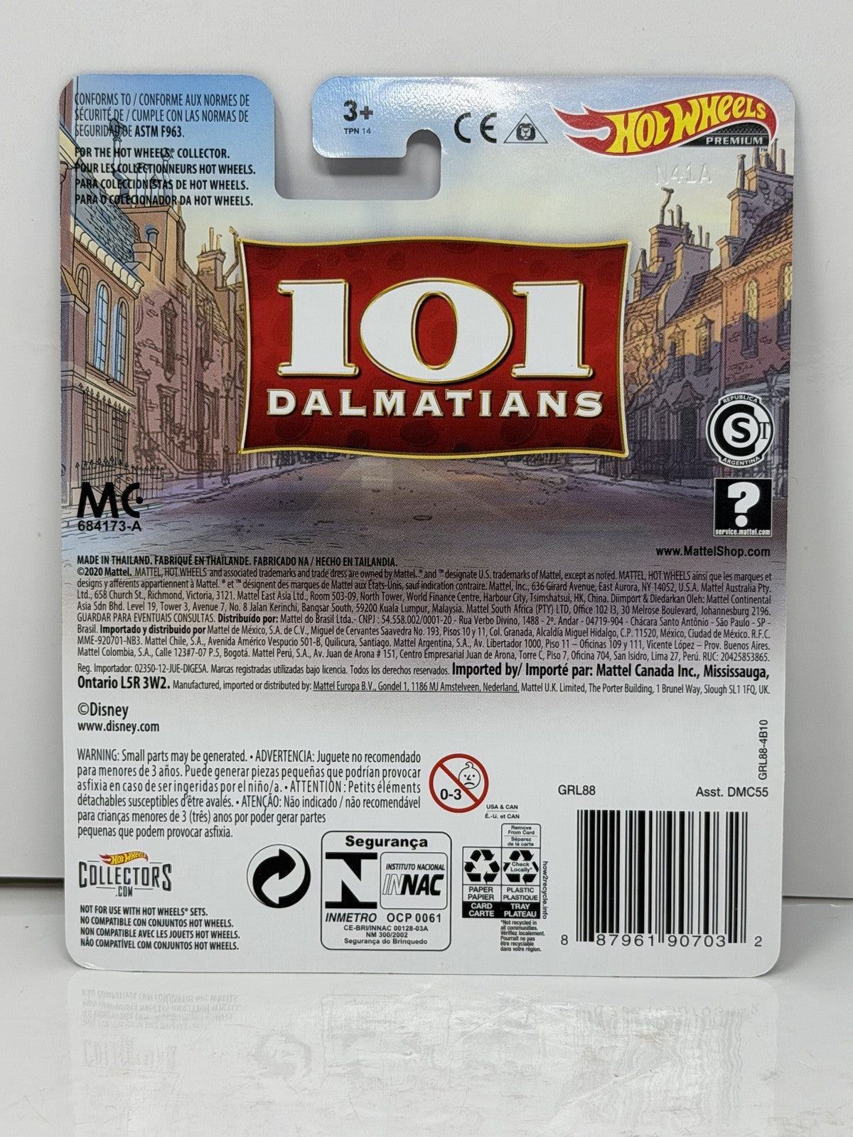 Hot Wheels Premium Disney 101 Dalmatians Cruella De Vil 1:64 Diecast Real Riders