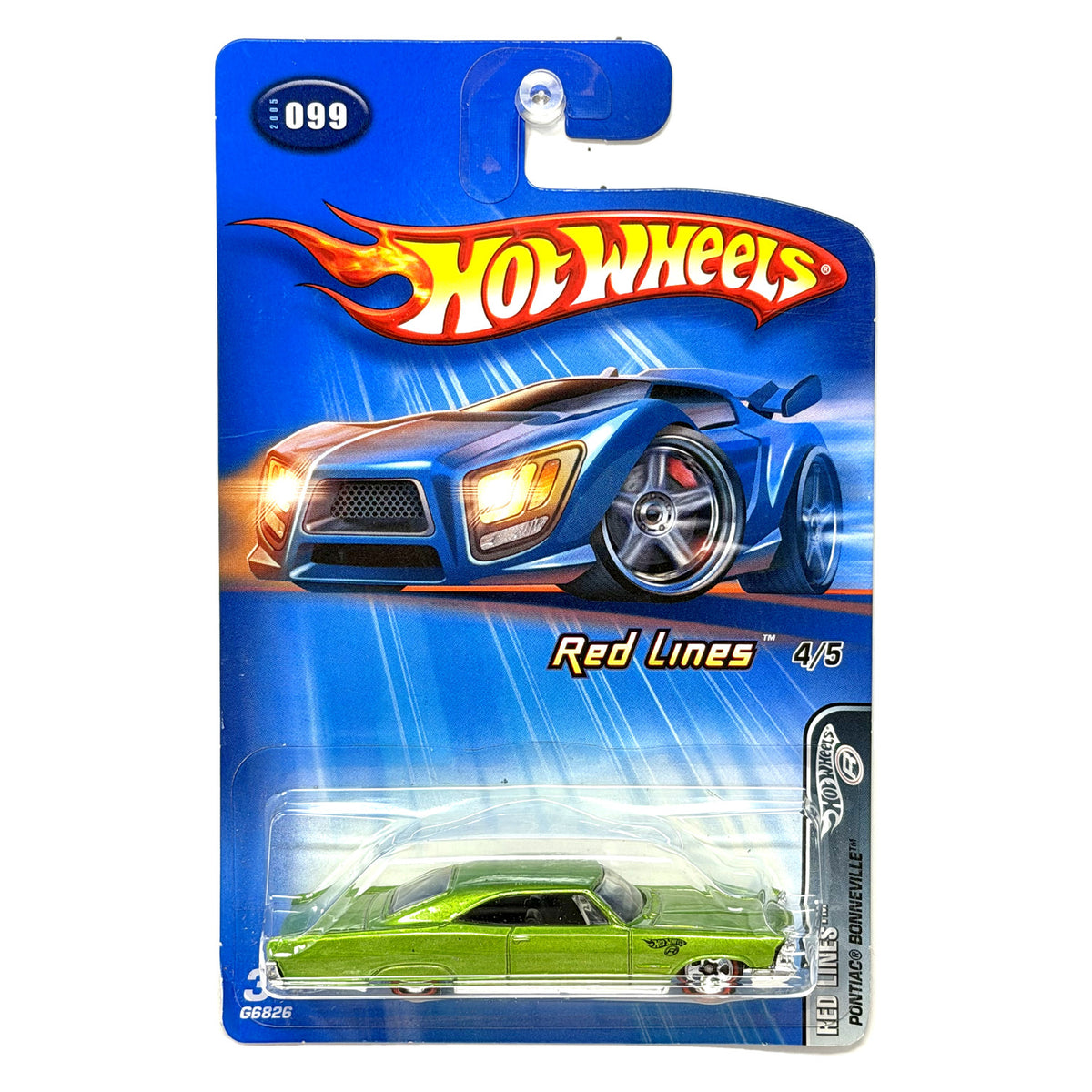 Hot Wheels Red Lines 1965 Pontiac Bonneville 1:64 Diecast Green V2