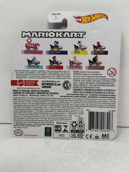 Hot Wheels Mario Kart Blue Yoshi Standard Kart 1:64 Diecast