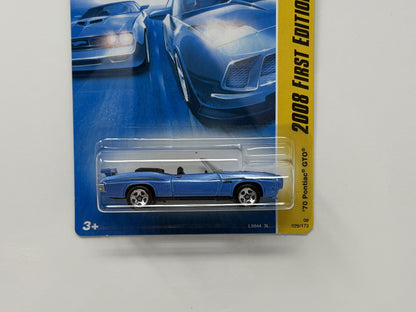 Hot Wheels 2008 First Editions 1970 Pontiac GTO 1:64 Diecast Blue