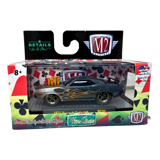 M2 Machines 1971 Plymouth Cuda 440 Wild Cards 1:64 Diecast
