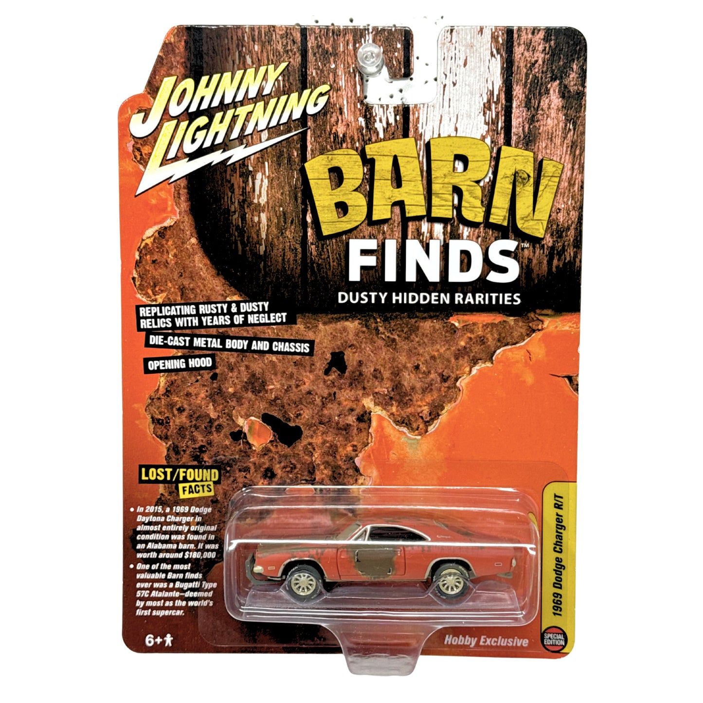 Johnny Lightning Barn Finds 1969 Dodge Charger R/T 1:64 Diecast