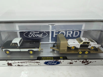 M2 Machines 1972 Ford F-250 Ranger & 1968 Ford Mustang GT CHASE 1:64 Diecast
