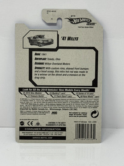 Hot Wheels 2010 HW Performance 1941 Willys Silver 1:64 Diecast Factory Sealed