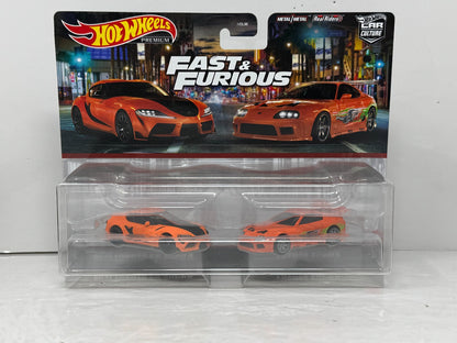 Hot Wheels Premium Fast & Furious Toyota Supra 2-Pack Set 1:64 Diecast