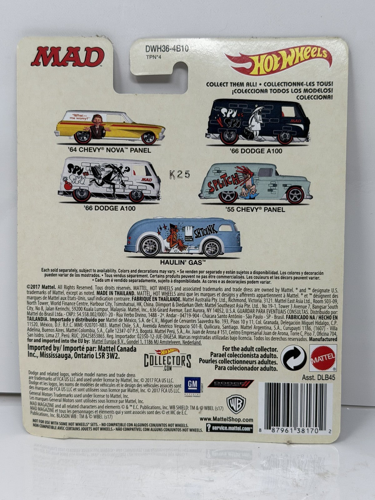 Hot Wheels MAD Magazine Haulin' Gas 1:64 Diecast Real Riders
