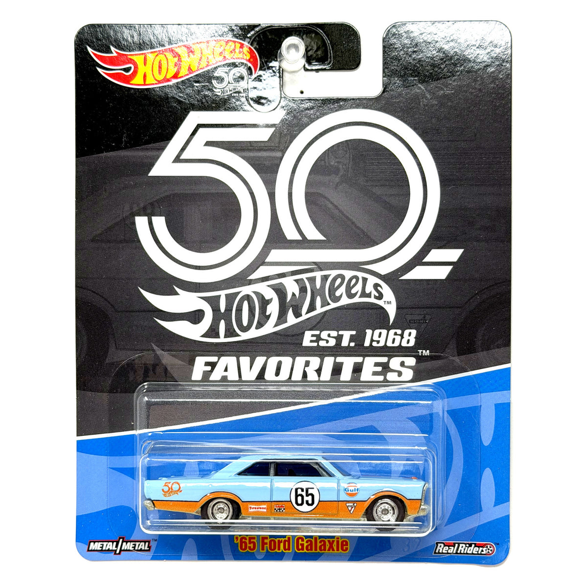 Hot Wheels 50th Favorites 1965 Ford Galaxie 1:64 Diecast Real Riders