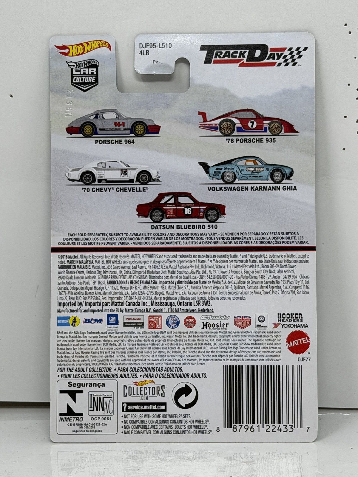 Hot Wheels Track Day 1970 Chevy Chevelle 1:64 Diecast Real Riders