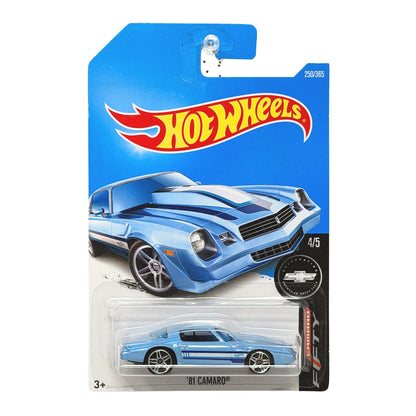 Hot Wheels Camaro Fifty 1981 Chevrolet Camaro 1:64 Diecast Light Blue