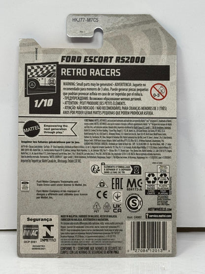 Hot Wheels Retro Racers Ford Escort RS2000 1:64 Diecast