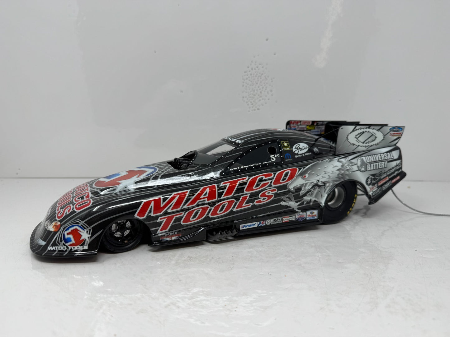 Milestone Whit Bazemore NHRA Matco Tools Iron Black Dodge Funny Car 1:16 Scale