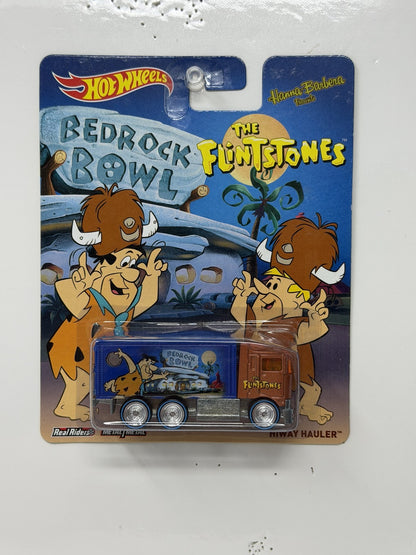 Hot Wheels The Flintstones Bedrock Bowl Hiway Hauler 1:64 Diecast Real Riders