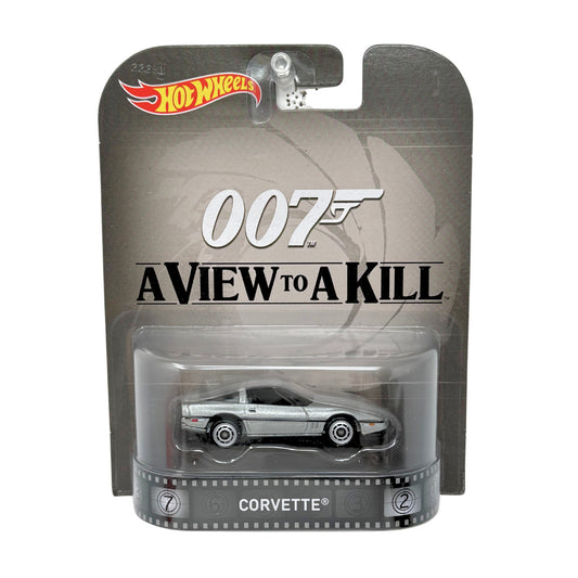 Hot Wheels Retro Entertainment 007 A View To A Kill Corvette 1:64 Diecast