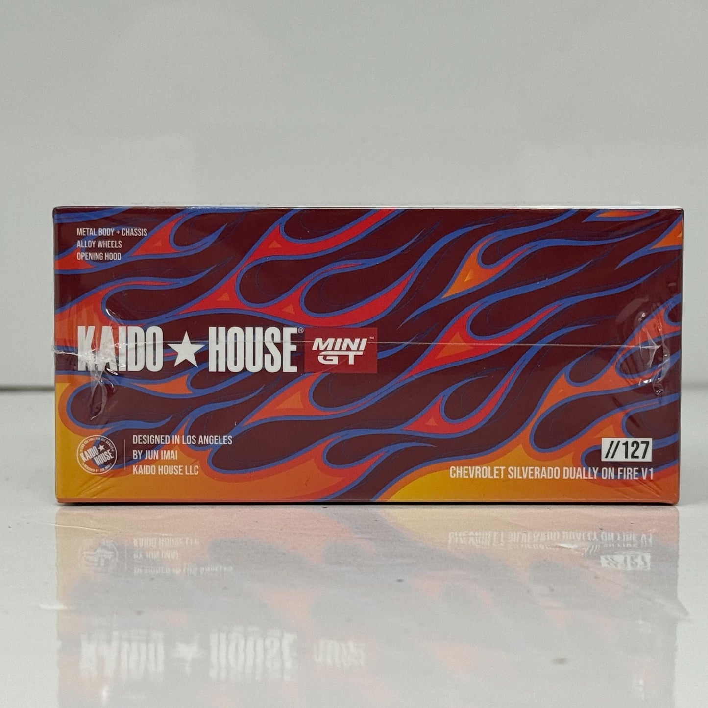 Kaido House Chevrolet Silverado Dually On Fire V1 1:64 Diecast