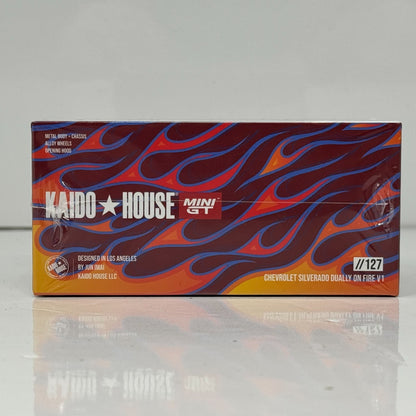 Kaido House Chevrolet Silverado Dually On Fire V1 1:64 Diecast