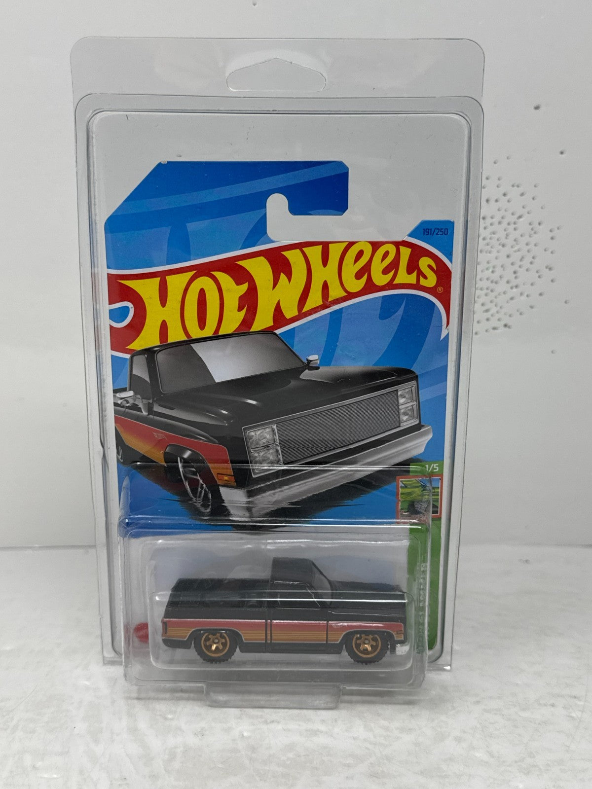 Custom Hot Wheels HW Slammed 1983 Chevy Silverado 1:64 Diecast Wheel Swap