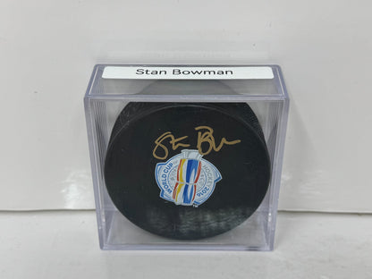 Stan Bowman World Cup of Hockey Signed NHL Autograph Puck Gold Auto