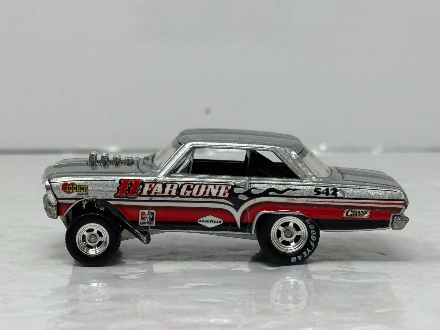 Hot Wheels Drag Strip Demons 1963 Chevy Nova Gasser AWB Snake Eyes 1:64 Diecast