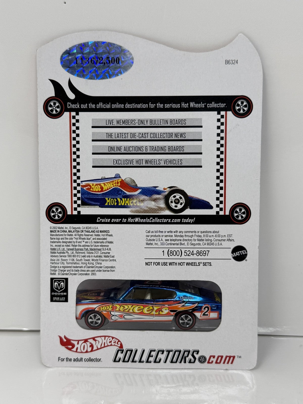 Hot Wheels Ed Watts Race Team 1967 Dodge Charger 1:64 Diecast 1136/2500