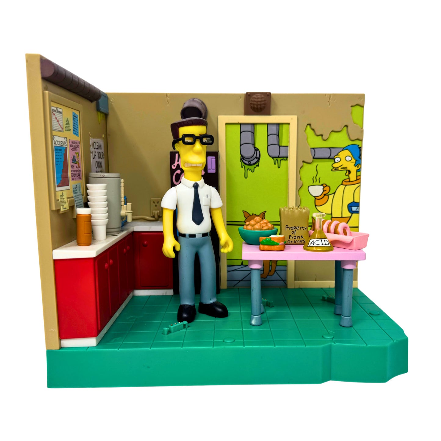 Simpsons World of Springfield Nuclear Power Plant Lunchroom with Frank Grimes