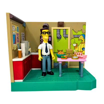 Simpsons World of Springfield Nuclear Power Plant Lunchroom with Frank Grimes