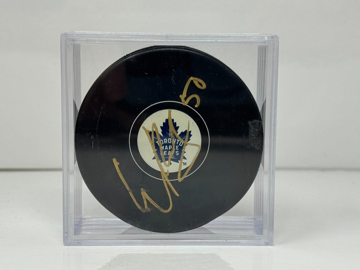 Erik Kallgren Toronto Maple Leafs Signed NHL Autograph Puck Gold Auto