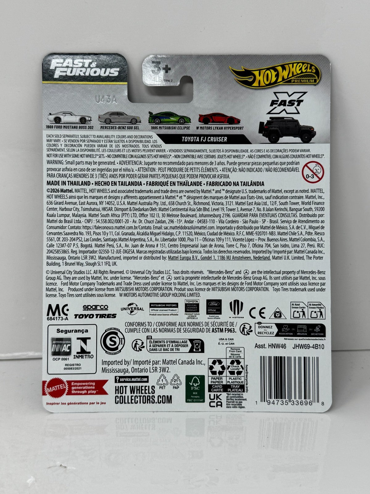 Hot Wheels Premium Fast & Furious Toyota FJ Cruiser 1:64 Diecast