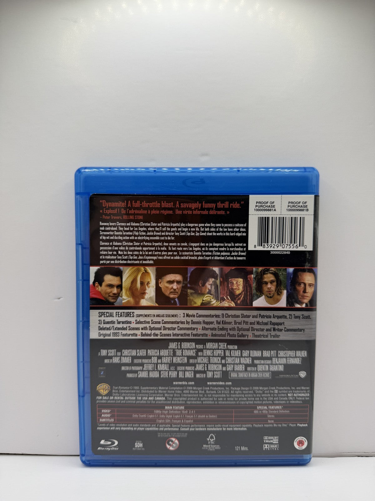 True Romance Director's Cut (Blu-ray) Christian Slater Patricia Arquette