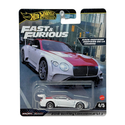 Hot Wheels Premium Fast & Furious 2018 Bentley Continental GT3 1:64 Diecast