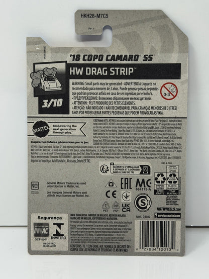 Hot Wheels HW Drag Strip 2018 Chevrolet COPO Camaro SS 1:64 Diecast White