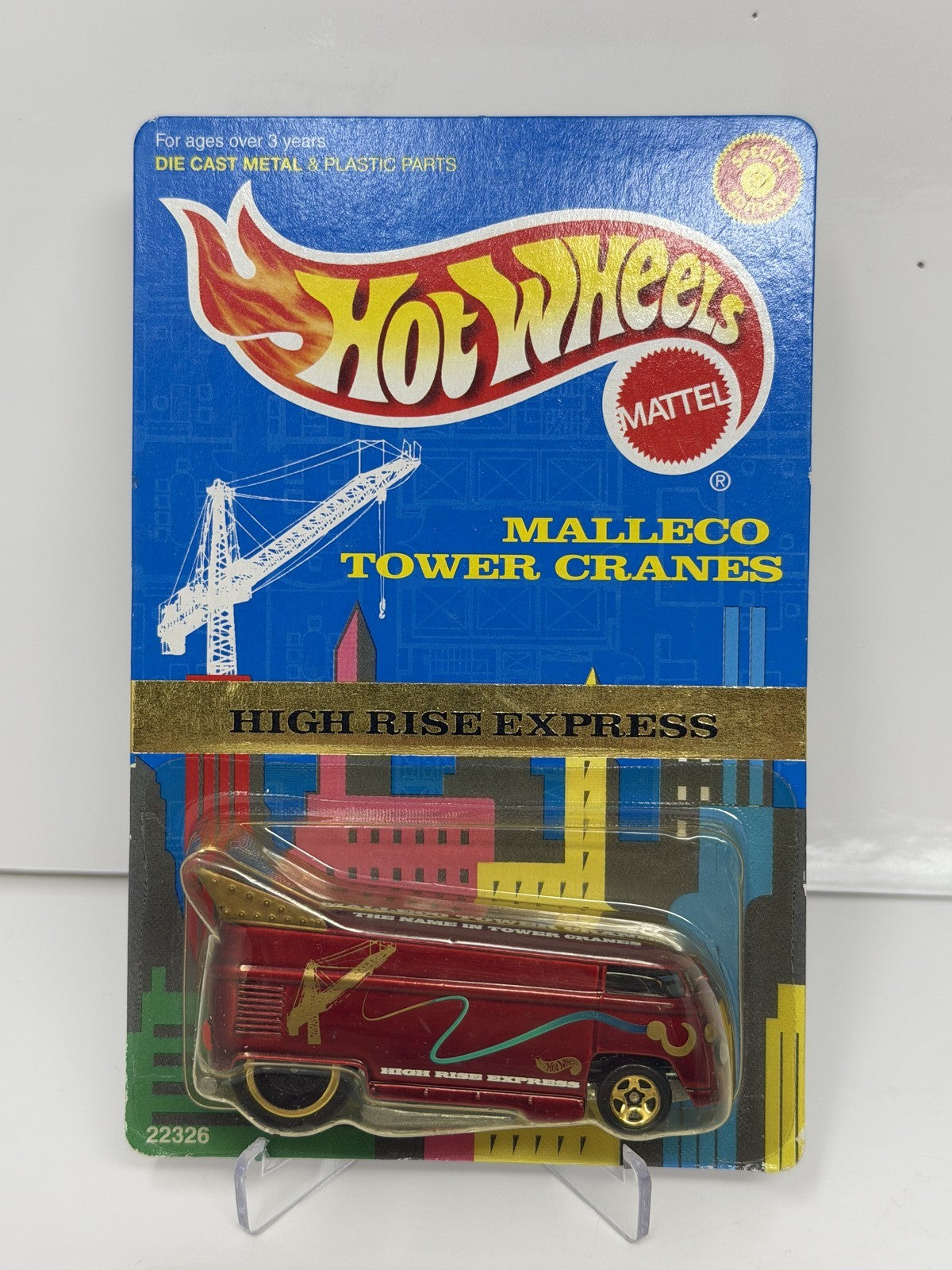 Hot Wheels Malleco Tower Cranes High Rise Express VW Drag Bus 1:64 Diecast